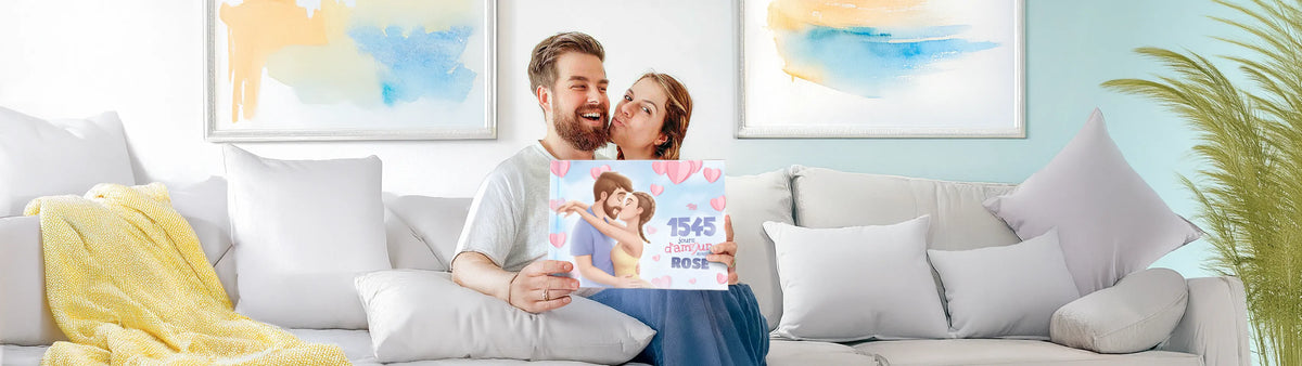 Un livre personnalisé est un excellent cadeau d'amour pour les couples.