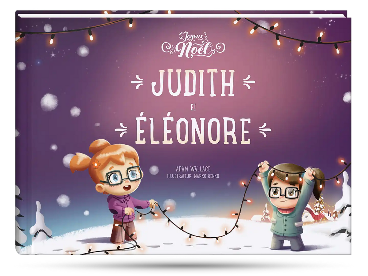 Livre personnalisé pour deux enfants sur le thème de Noël.