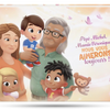 Livre personnalisé pour trois petits enfants et Mamie et Papy.