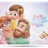 Couverture du livre pour un papa, une maman et une petite fille, un cadeau personnalisé très prisé pour Noël ou la fête des pères ou des mères.