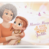 Couverture du livre personnalisé pour une mamie et sa petite fille.