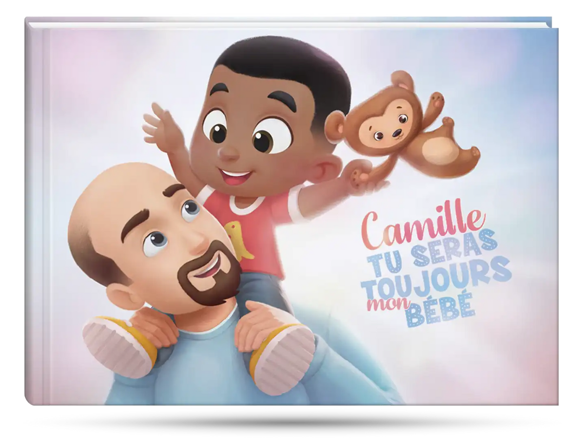 Couverture du meilleur cadeau personnalisé pour Papa : un livre pour lui et son fils.