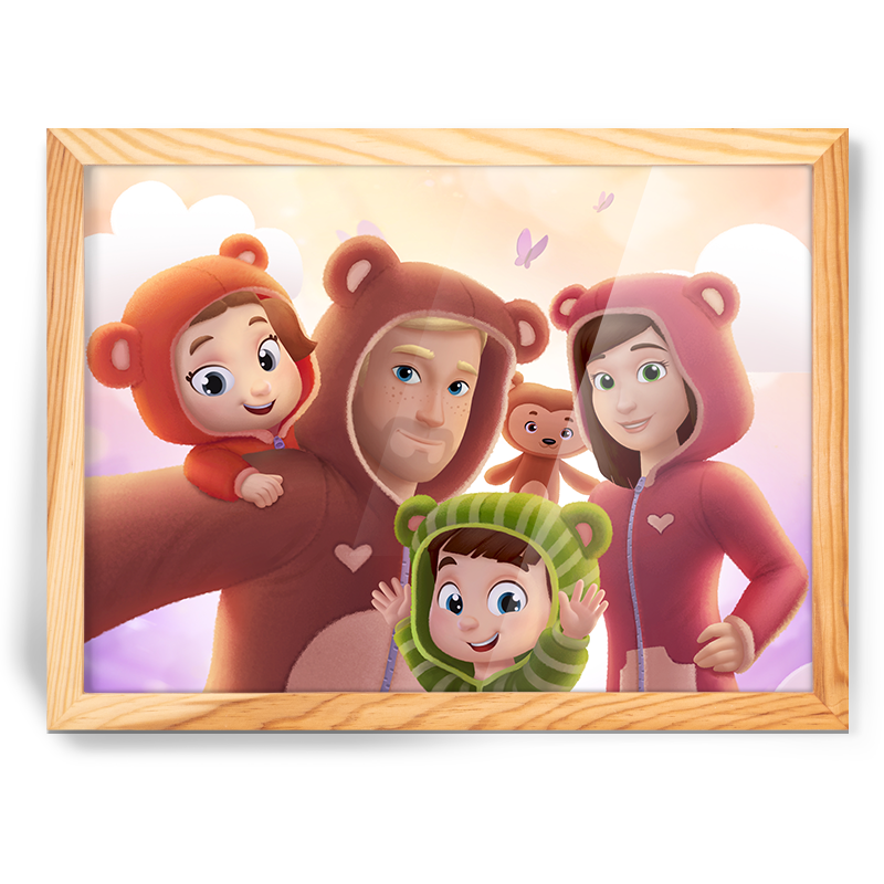 Portrait de famille à 4