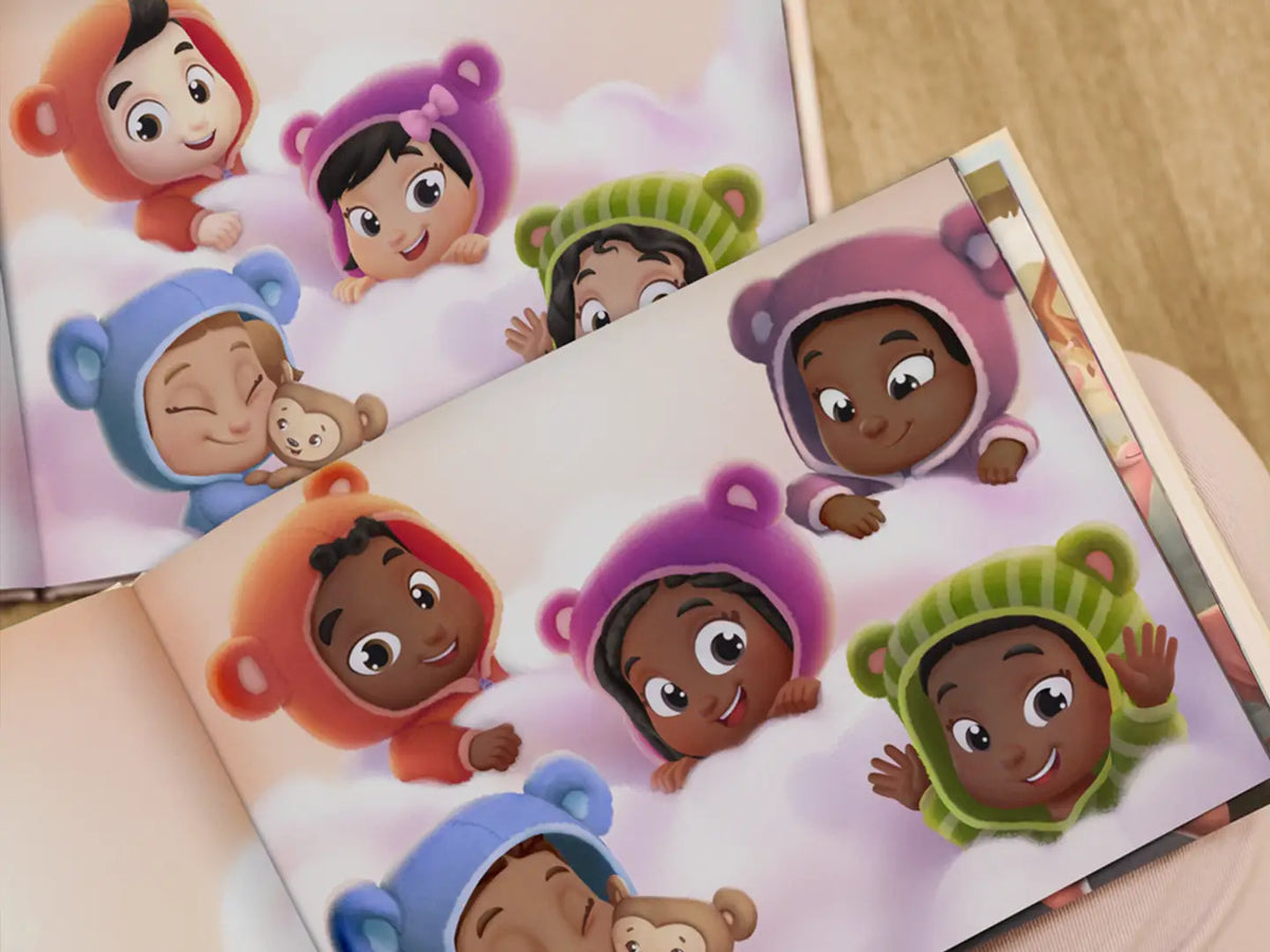 Chaque enfant est personnalisé dans ce livre personnalisé pour cinq enfants, qui constitue un cadeau tout à fait unique pour une famille de cinq enfants.