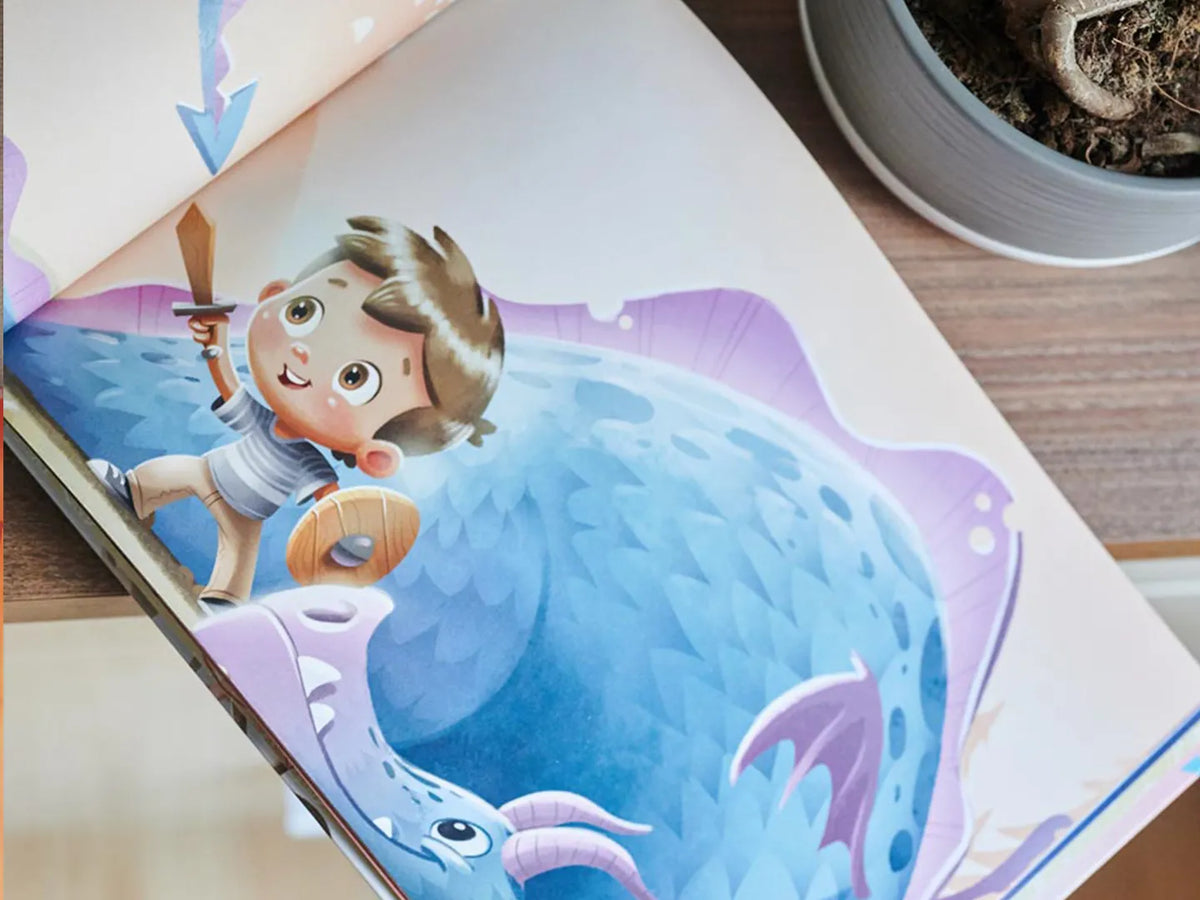 Une illustration du livre d'anniversaire personnalisé pour les enfants de deux ans.